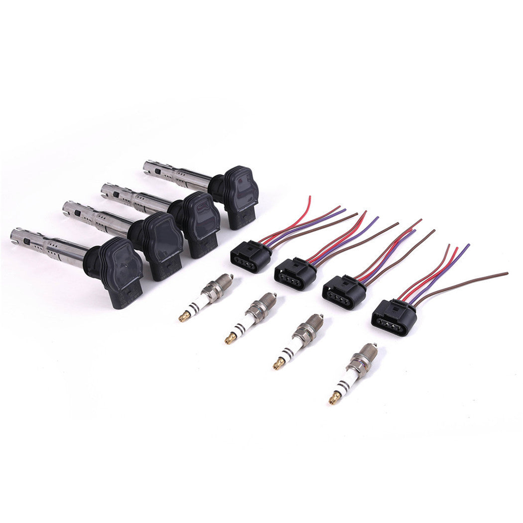 4 Ignition Coil Spark Plugs Kit for VW Amarok for Golf for Passat CC for AUDI for A4 for A6