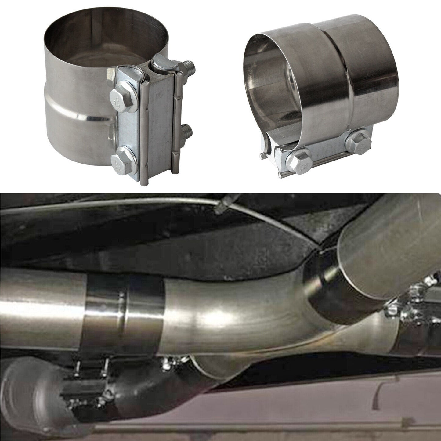 3 Inch Lap Joint Band Clamp Exhaust Muffler Clamp 3 Exhaust Pipe Clamp SS304