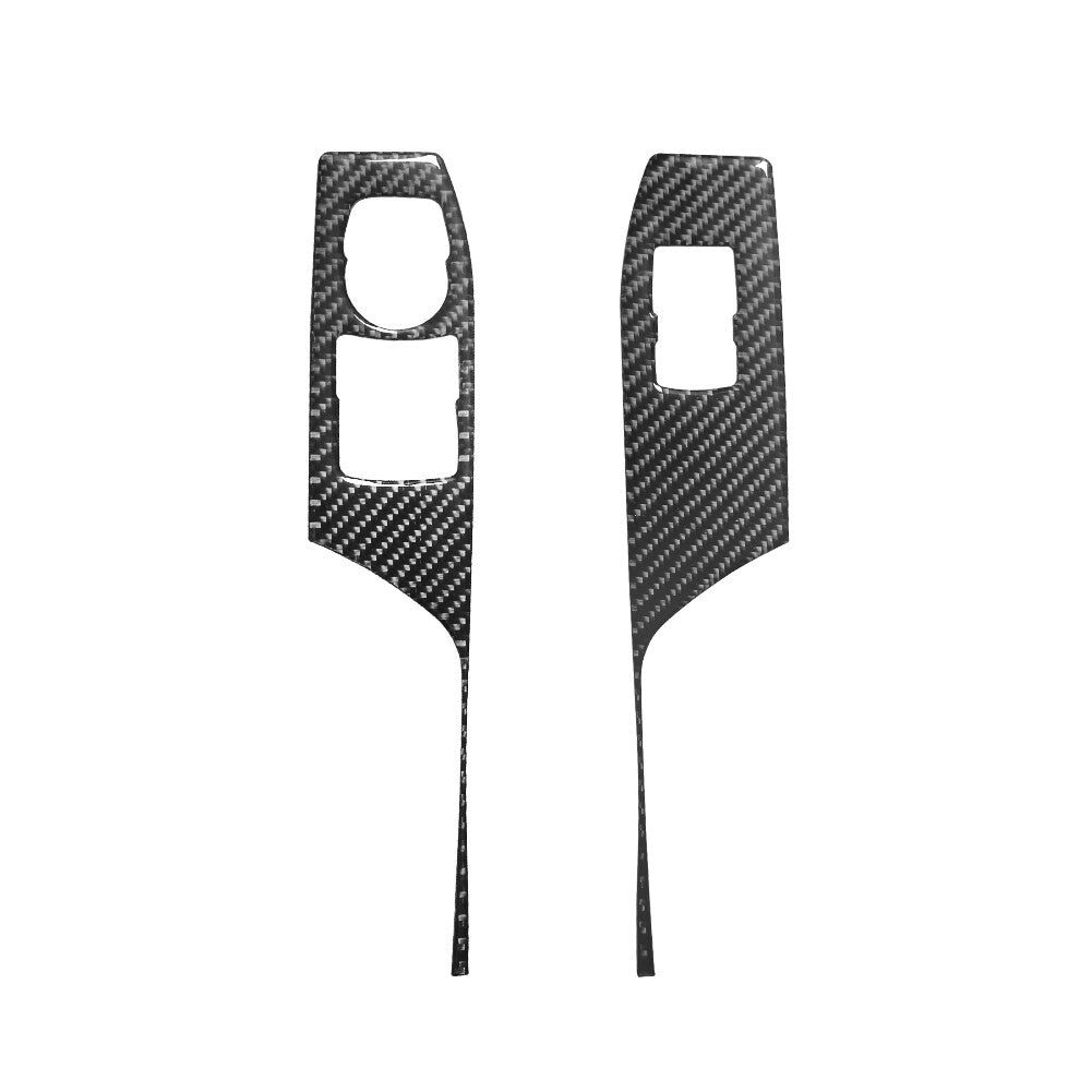 2X Window Lift Panel Trim Cover Bezel for Chevrolet Camaro 2016-18 Carbon Fiber
