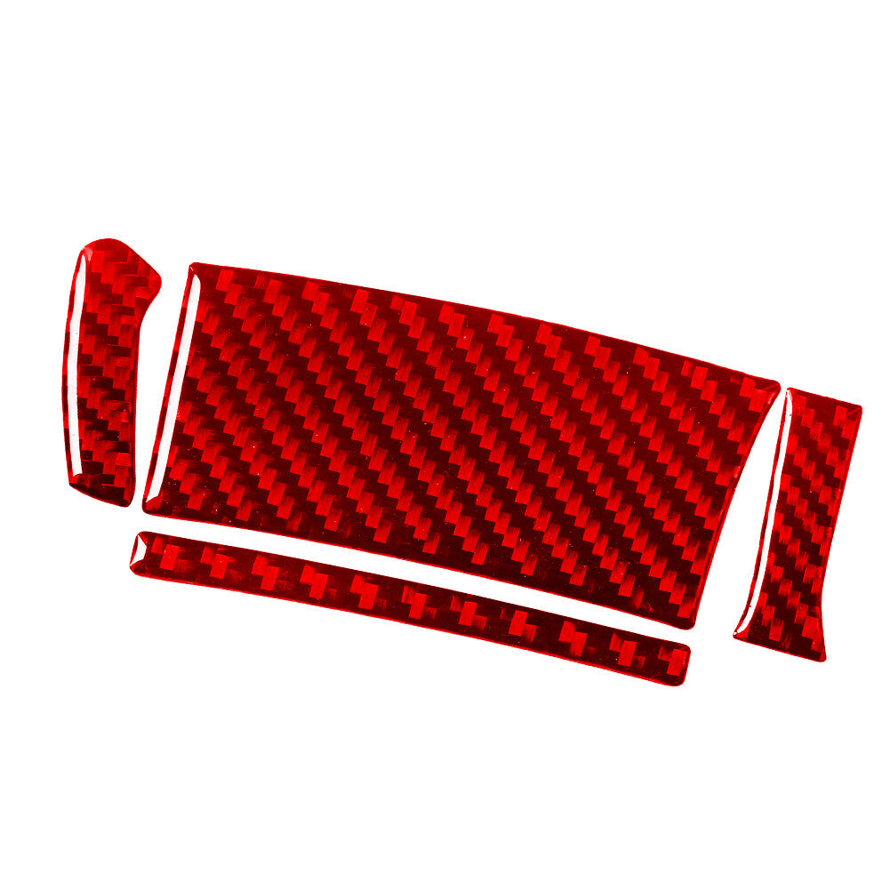 Red Carbon Fiber Steering Wheel Left Side Cover Trim for Infiniti G37 2010-2013