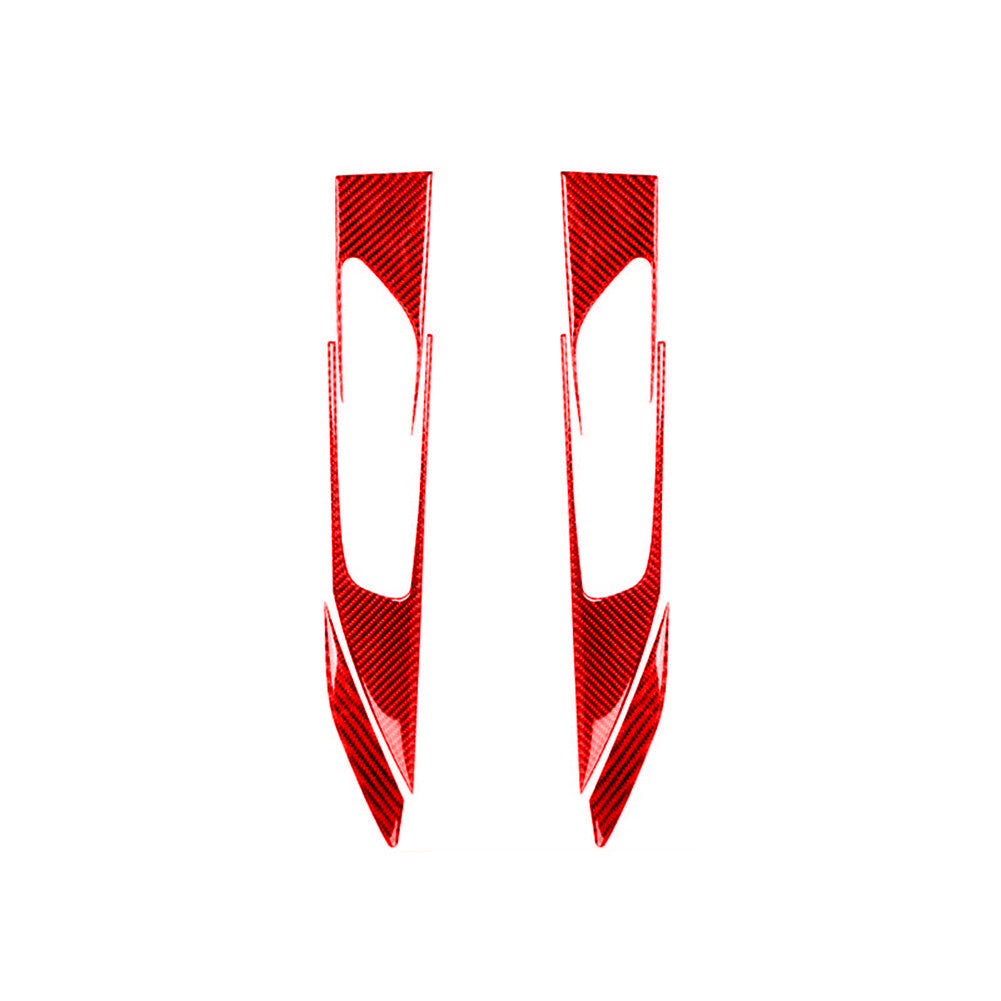 Red Carbon Fiber Interior Rear Door Handle Cover Trim for Mazda CX-9 2016-2022
