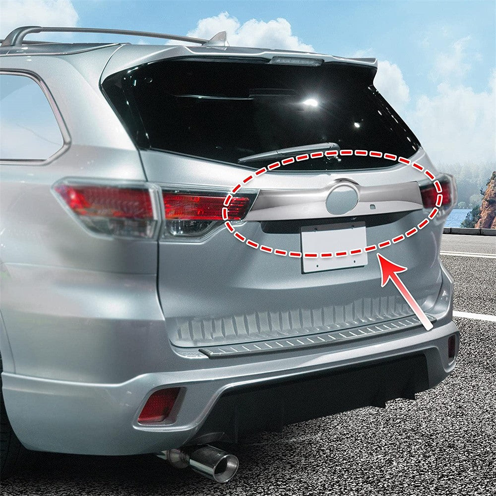 Car Mirror Chrome Rear Trunk Streamer Cover Trim For 2014-2019 for Toyota Highlander