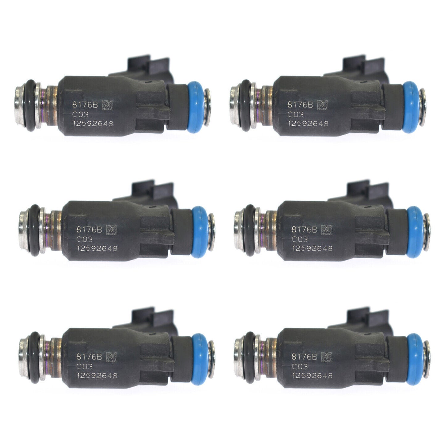 Set of 6 Fuel Injectors For 2006-2010 for Chevrolet Impala 3.5L, 3.9L V6 12592648