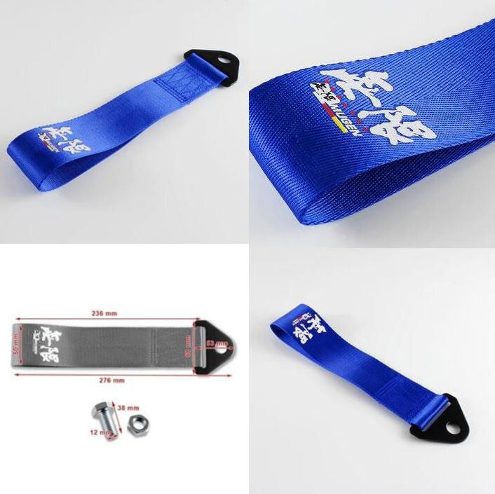 Car tow hood, rear bumper, tow hook, blue Mugan, suitable for Toyota