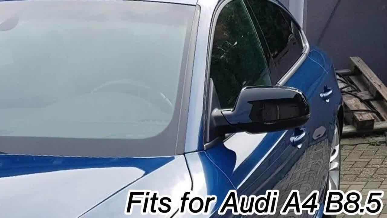 Gloss Black Rearview Mirror Cover w/o Lane Assist for Audi for A4 B8.5 for A5 S5 RS4 RS5