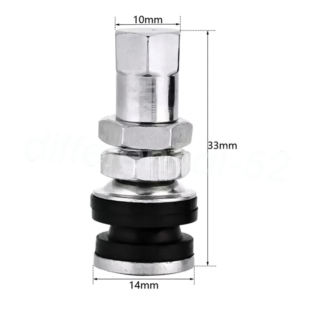 4PCS Bolt Valve Flush Mount Metal Chrome Tire Valve Stems High Pressure