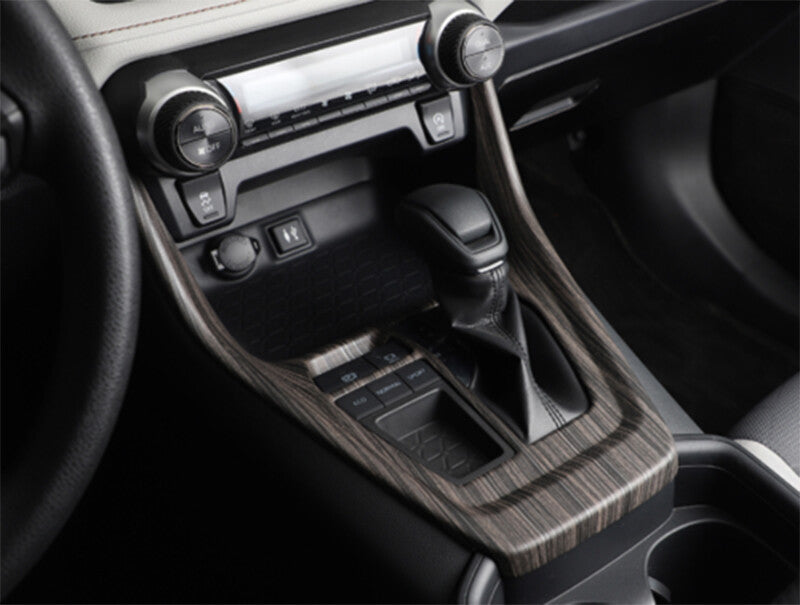 for Toyota RAV4 2019-2022 Wood Grain Central Console Gear Shift Frame Cover Trim