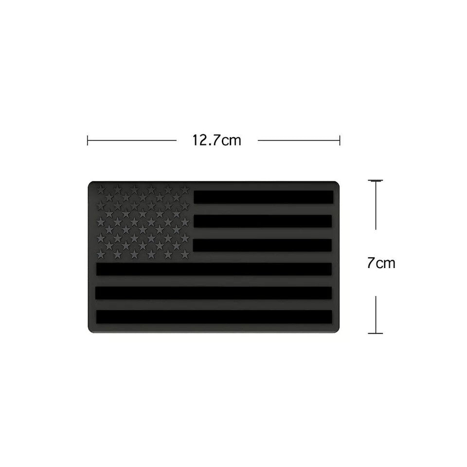 Black Sticker Metal American Flag Car Truck Decal Body Emblem Accessories X2