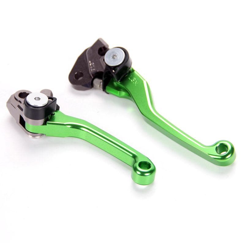 Green motorcross dirtbike Brake Clutch Levers for Kawasaki KX65/KX85 (2001-2022)