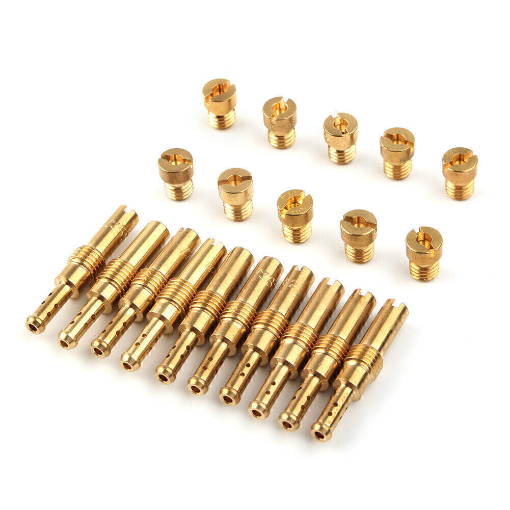 20Pcs Set Carburetor Main Jet kit Slow/Pilot Jet Tool Fit PWK Keihin OKO CVK