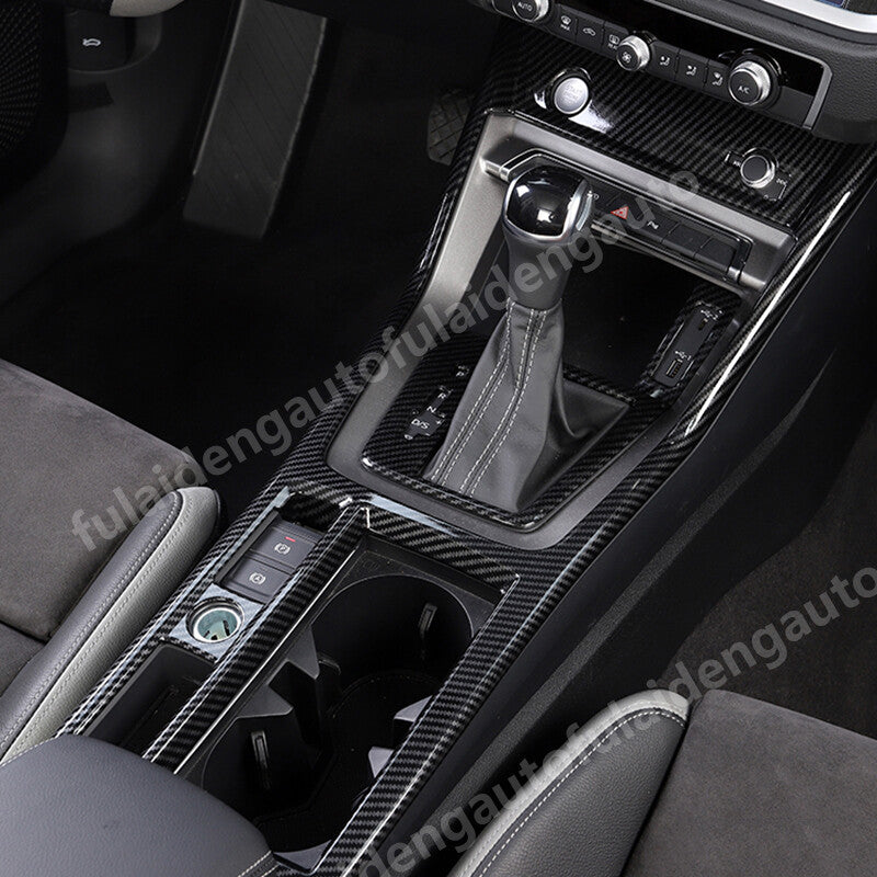 for Audi Q3 2019-2022 Interior Gear Shift Box Panel Water Cup Holder Cover Trim