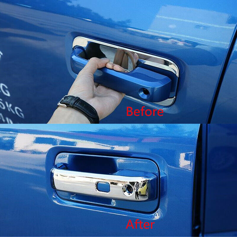 Chrome Exterior Door Handle Cover Trim Fit for ford F-150 F150 2016-2020 4PCS