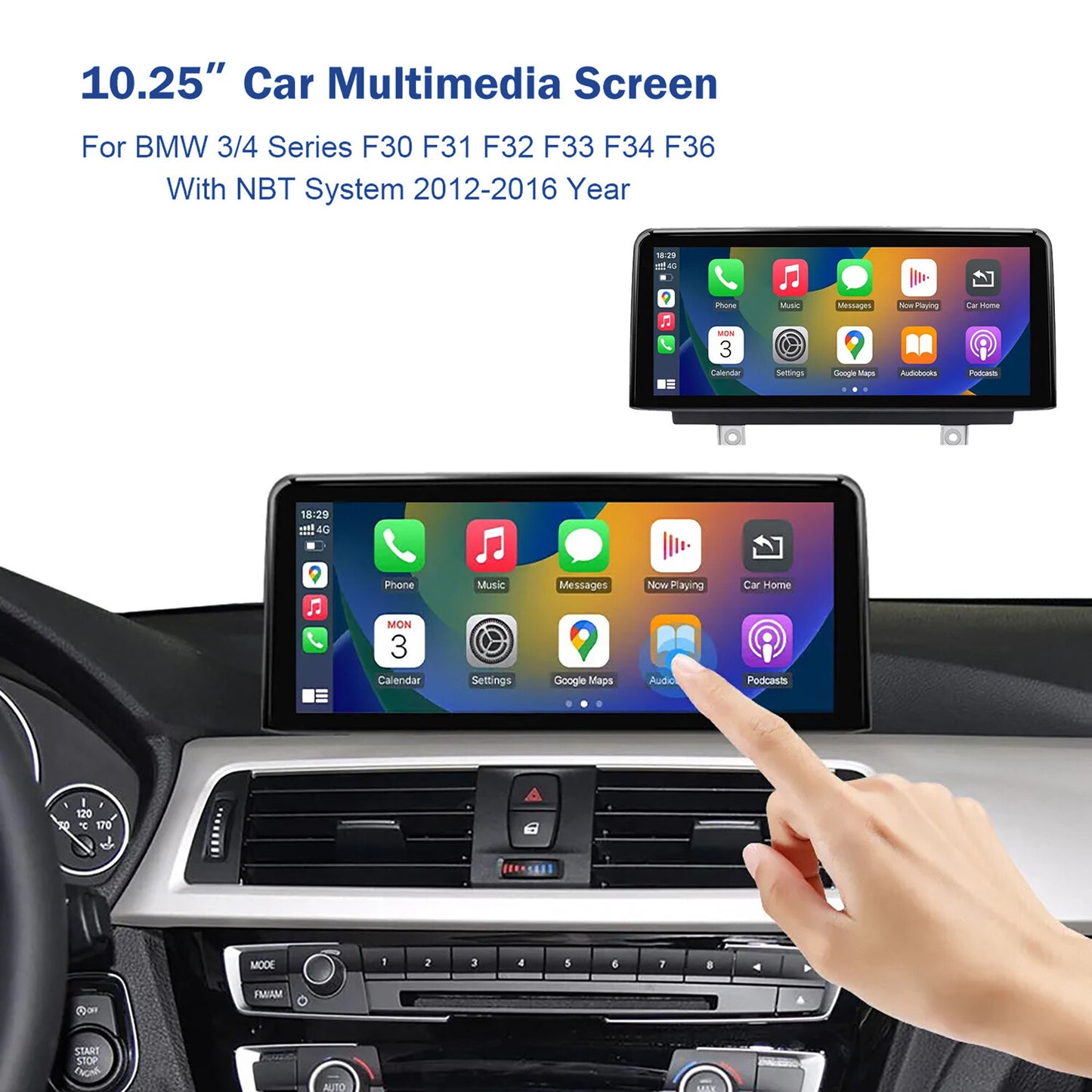 10.25' CarPlay Multimedia Touchscreen Fits for BMW NBT F30 F31 F32 F33 F34 F36