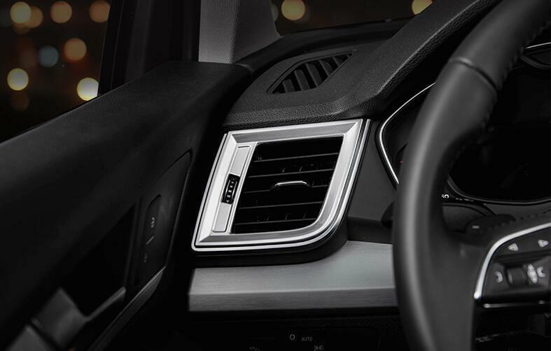 for Audi Q5 2018-24 ABS Matte Silver Left And Right Air Outlet Vent Frame Trim