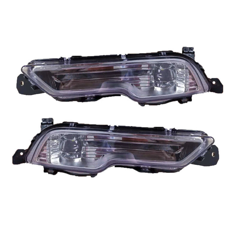 Front bumper LED fog lights and daytime running lights (DRL) for Ford Explorer 2018 and 2019 models.