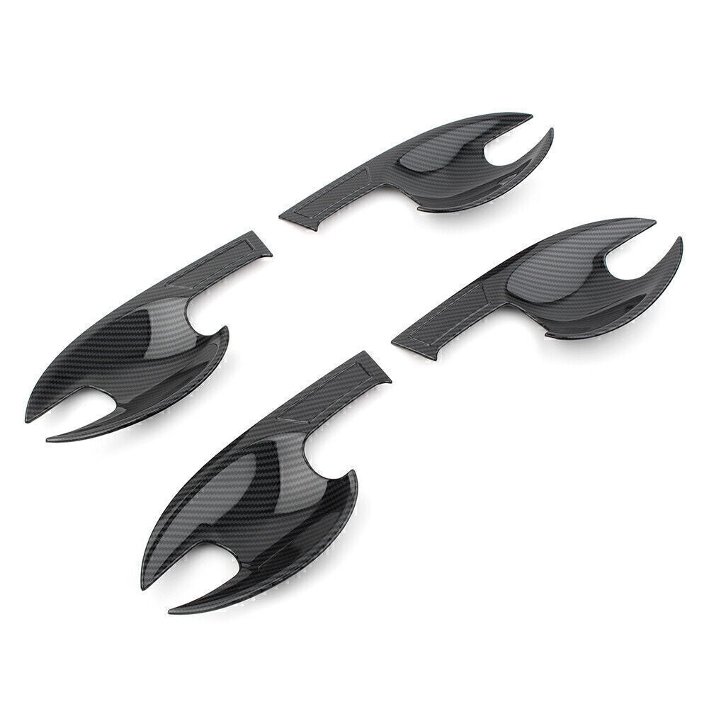 4x Carbon Fiber Car Door Handle Bowl Cover Trim Fit for Mazda CX-5 CX5 2017-2020