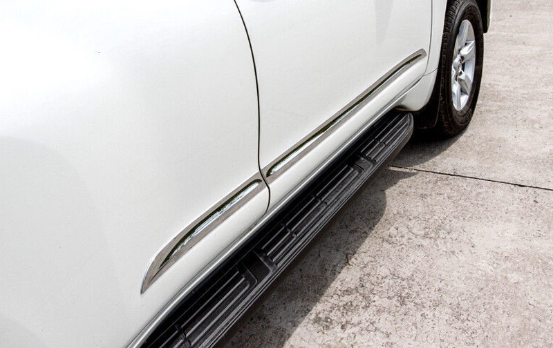 for Toyota LC Prado FJ150 2010-2022 Chrome ABS Side Door Body Molding Cover Trim