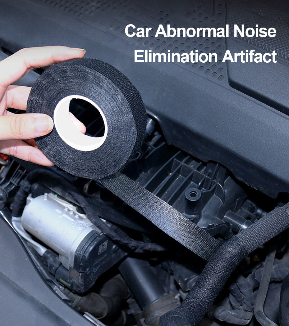 Car Self Adhesive Tape Soundproof Heat Shield Cable Wiring Harness Tapes Black
