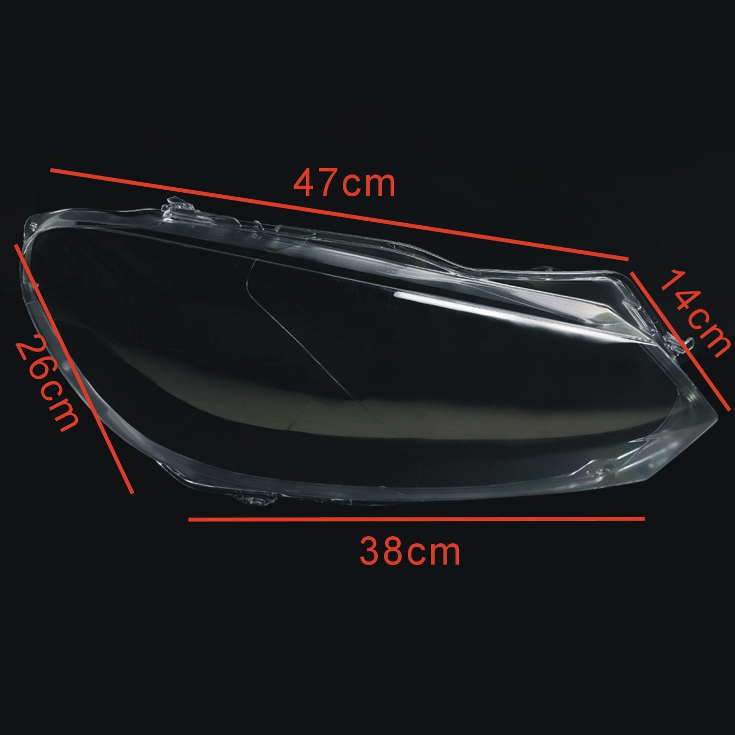 Pair Headlight Lens Clear Lenses Cover Plastic for VW for Golf 6 MK6 2010-2014