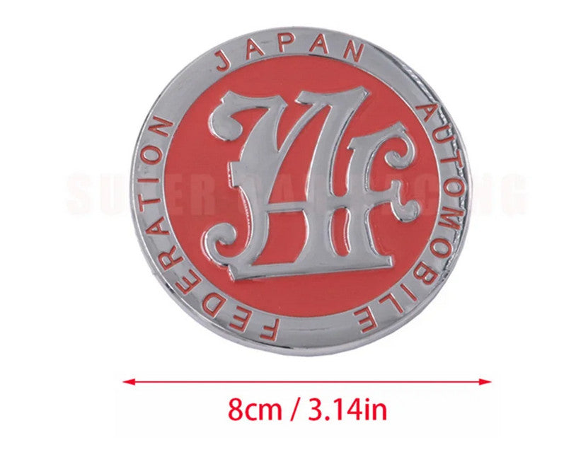 Car grille badge Japan Automobile Federation pink for Honda