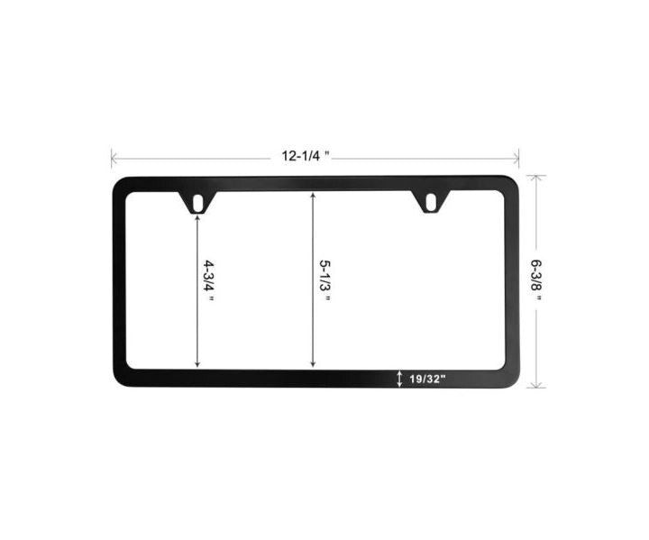 1 piece car license plate frame cover cap trunk 2-hole black for Dodge