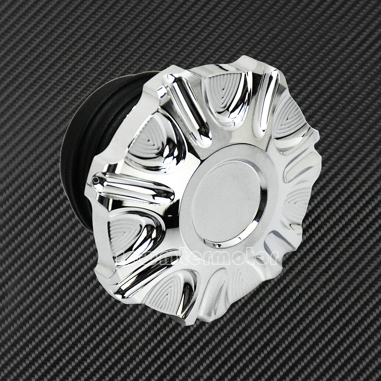 Chrome Billet Vented Gas Cap Fuel Tank Right-hand Thread Fit for Harley FXDF XL
