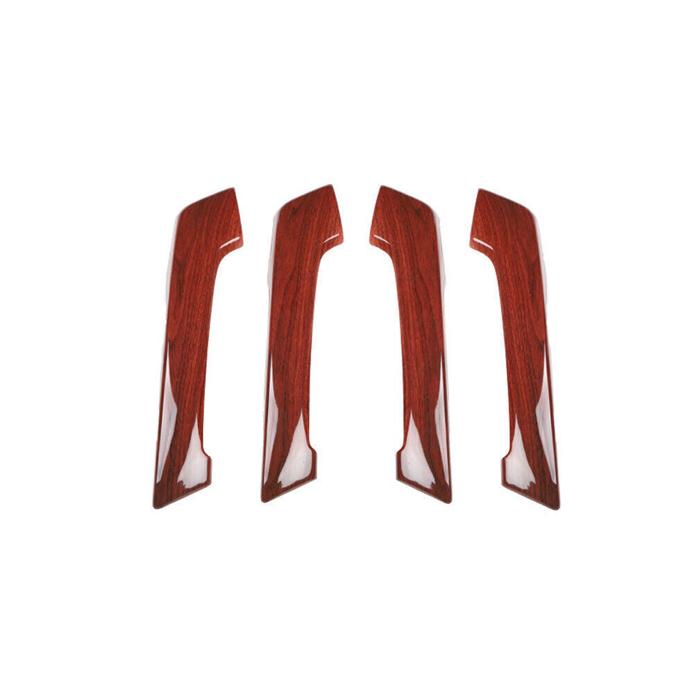4X Peach Wood Interior Door Armrest Strip Cover Trim for Toyota Prado 2010-2018