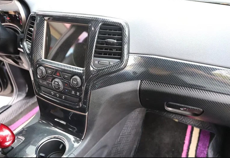 18P Carbon Fiber Interior Kit Cover Trims for Jeep Grand Cherokee 2014-2018 2019