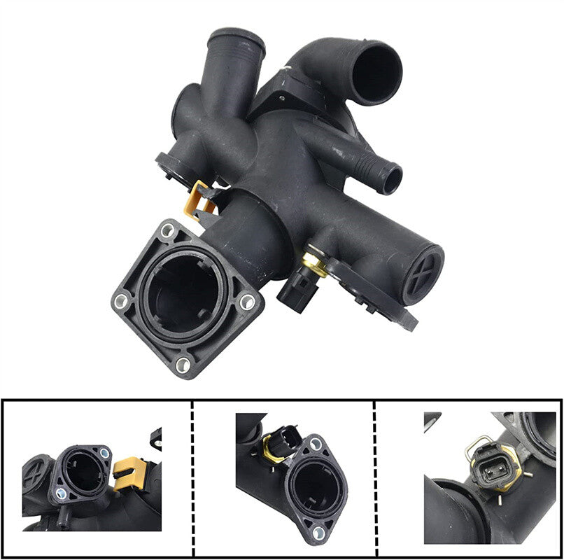 Complete housing assembly with thermostat suitable for Jaguar S-Class XJ8 XKR XF 4.2 V8