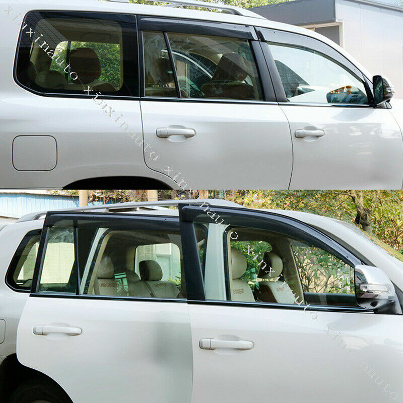 for Land Cruiser LC200 2008-2021 Black Car Window Sill Trim Strips Molding Cover