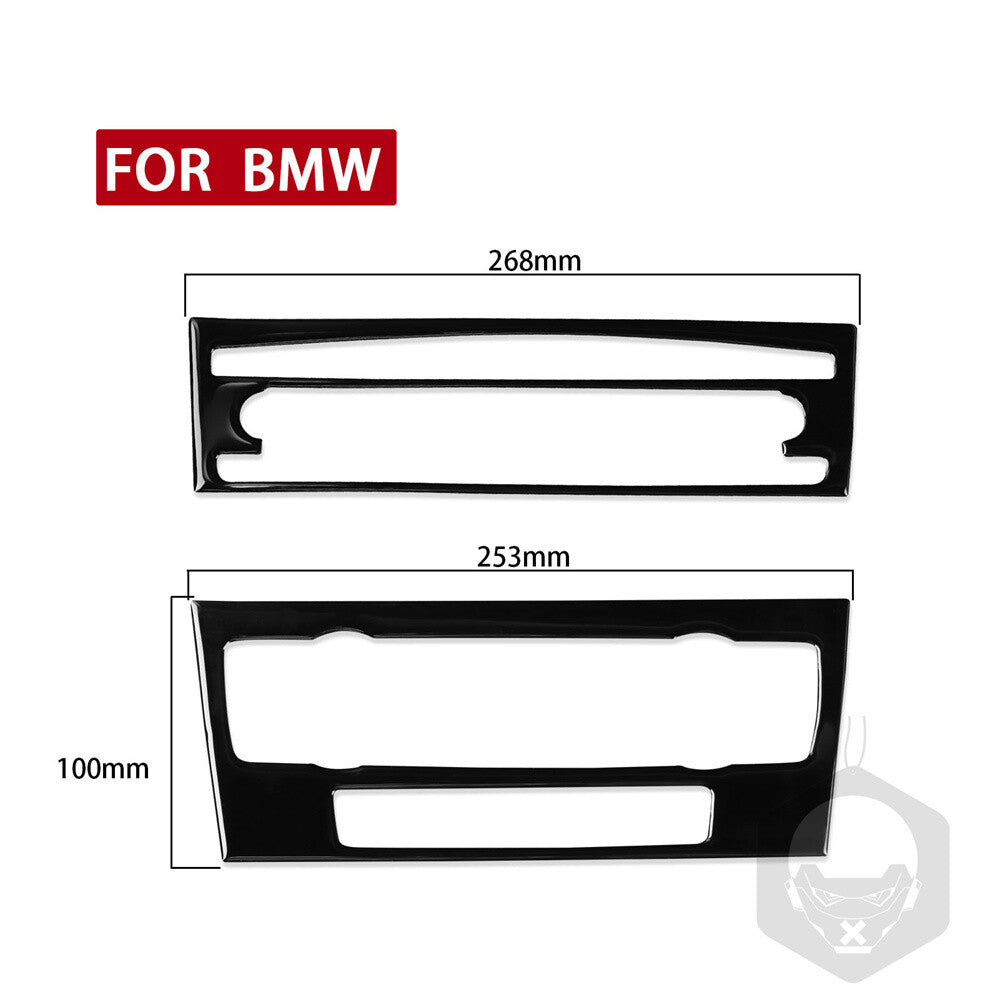 for BMW 3 Series E90 E92 2005-12 Black Console Air Condition AC /CD Panel Trim¡Á2