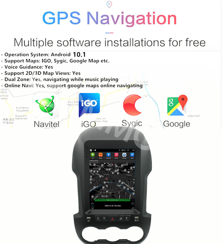 Fit For 2011-2015 for Ford Ranger 9.7 Android 13 Carplay Car Stereo Radio GPS WIFI