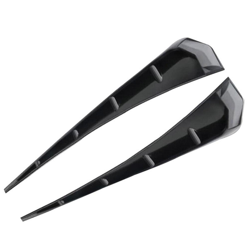 2Pc Car Black Side Fender Vent Cover Decoration Side Wing Air Vent Hood Sticker