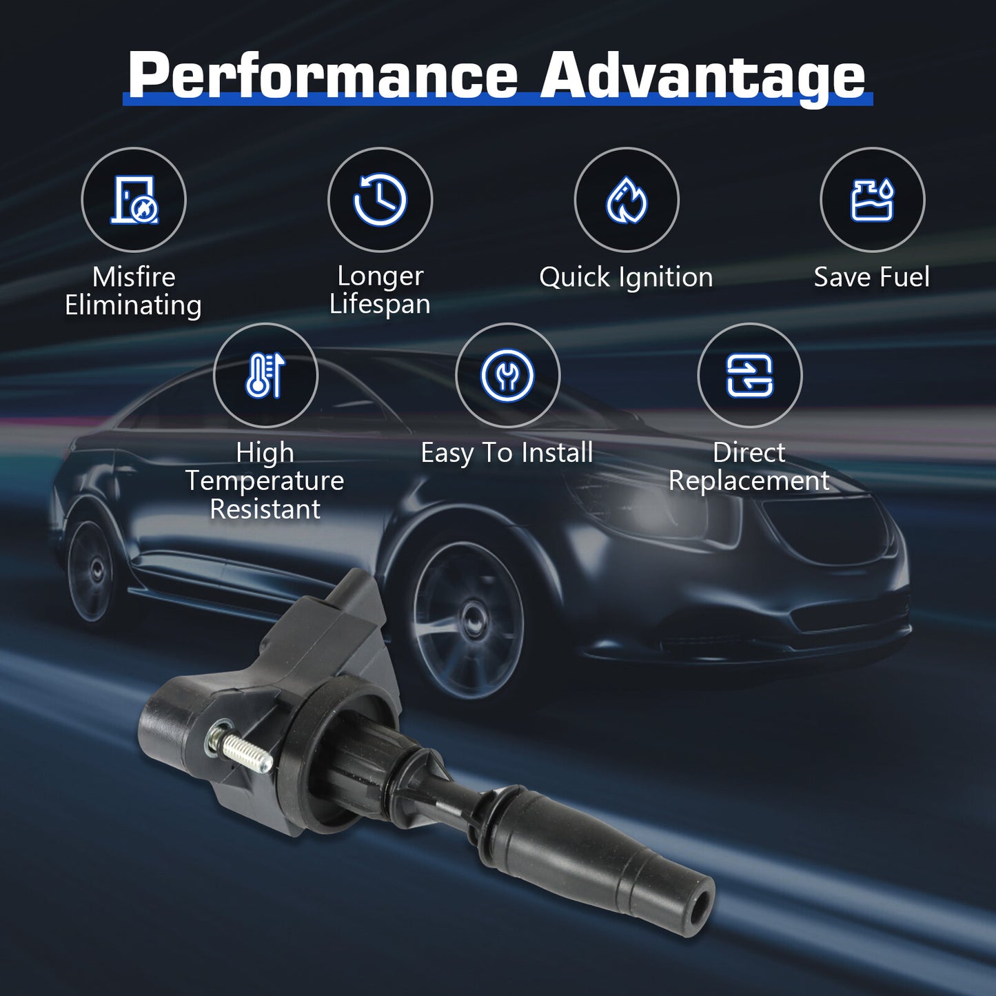 6x Ignition Coils Iridium Spark Plugs For 2016-2020 for Cadillac ATS CT6 CTS XT5