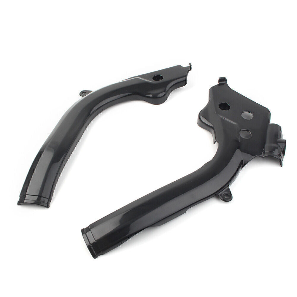 Black Plastic Frame Guards Protectors For Husqvarna SX SXF EXC 125 250 350 450