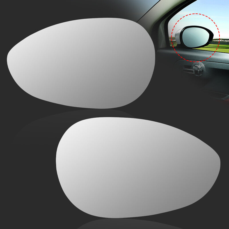 2x Wide Angle Wing Mirror Glass Left Right for 2007-2024 for FIAT 500 500c Heated