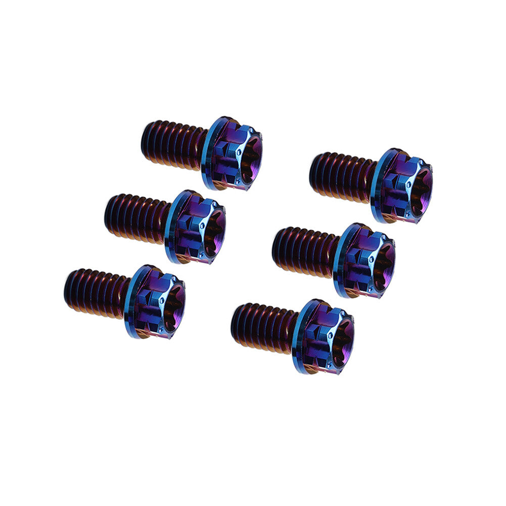 6pcs Bolts Torx Head Flange Screws M6x40mm For Motorcycle Bike Bicycle