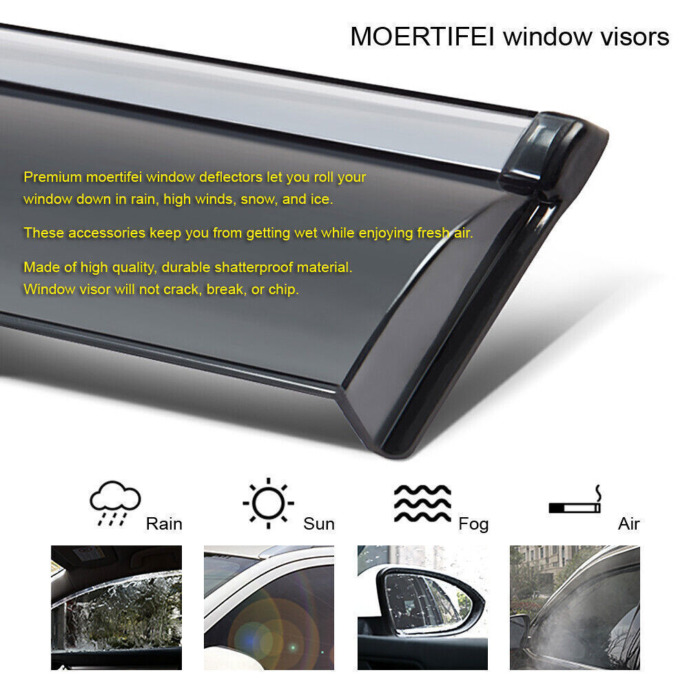 4X Side Window Deflector Visors Rain Guards Vent Shade for 2019-2024 for Volvo XC40