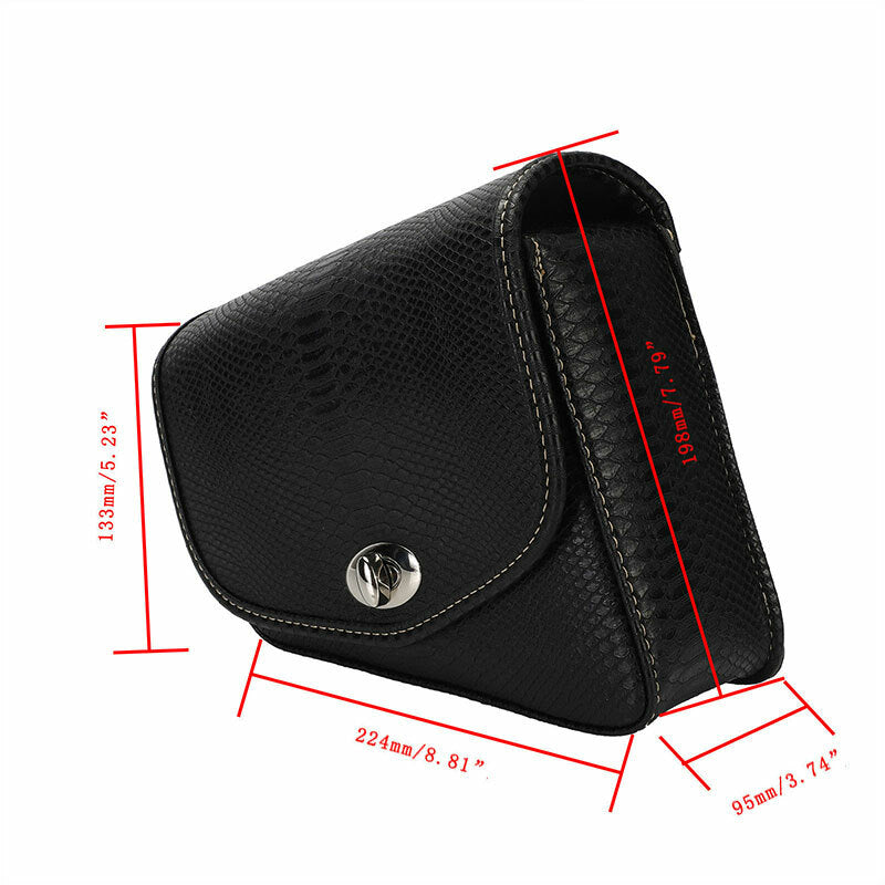 PU Black Motorcycle Left Side Saddle Bag Swingarm Bag Fit For Sportster 883 1200