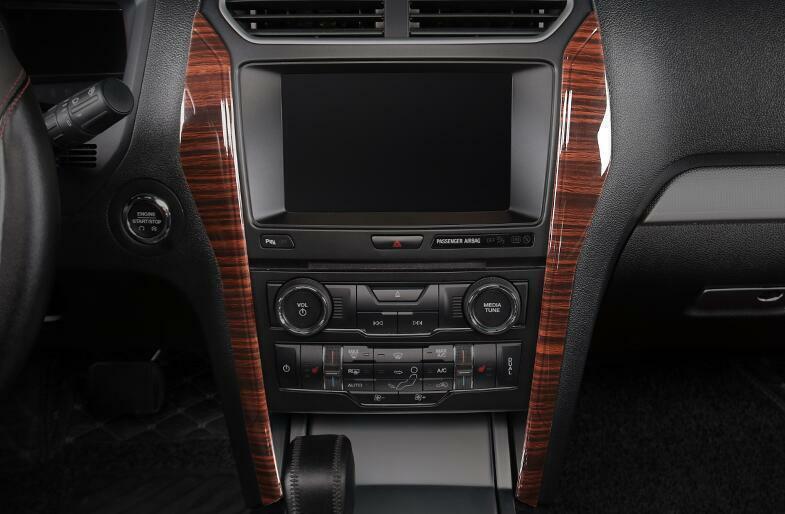 Fit for Ford Explorer 2011-2019 Wood Grain Car Gear Shift Both Side Strip Trim