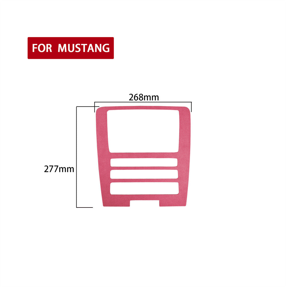 Suede Pink Central Control Navigation CD Panel Cover for Ford for Mustang 2009-2013