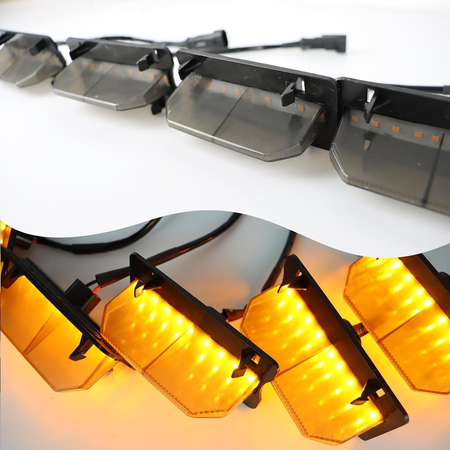5x Smoke Lens For 2021-2023 for Ford F150 XL/XLT Sport LED Front Grille Light Amber