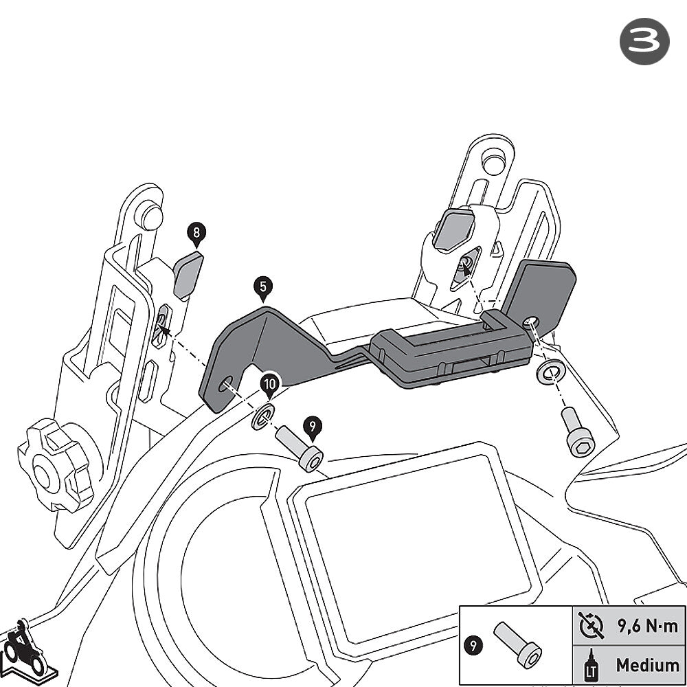for Kawasaki 1000 2018-2020 Motorcycle Phone GPS Navigation Bracket