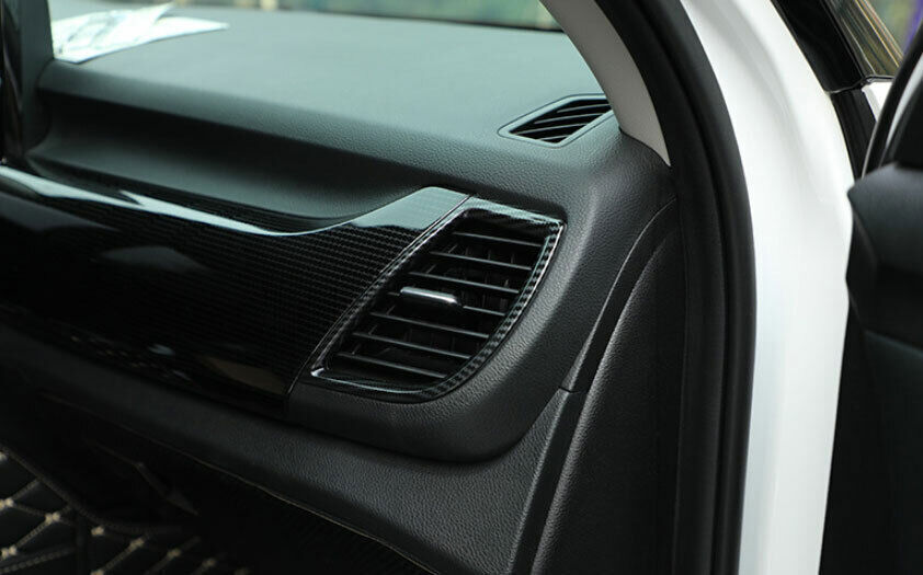 Inner LR AC Air Outlet Vent Cover Trim 2 for Kia Seltos 2020-2022 Carbon Fiber