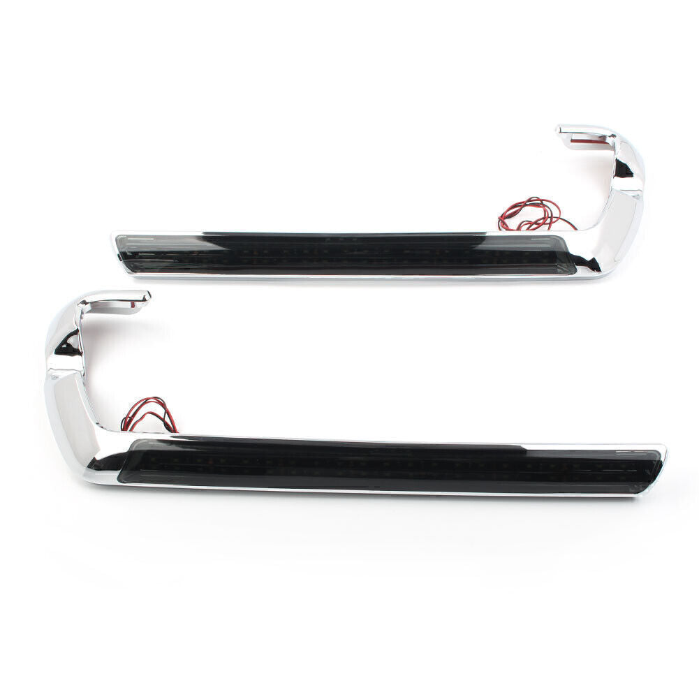2x Saddlebag LED Side Marker Light Smoke Lens Fit for Harley Touring Road King 2014+