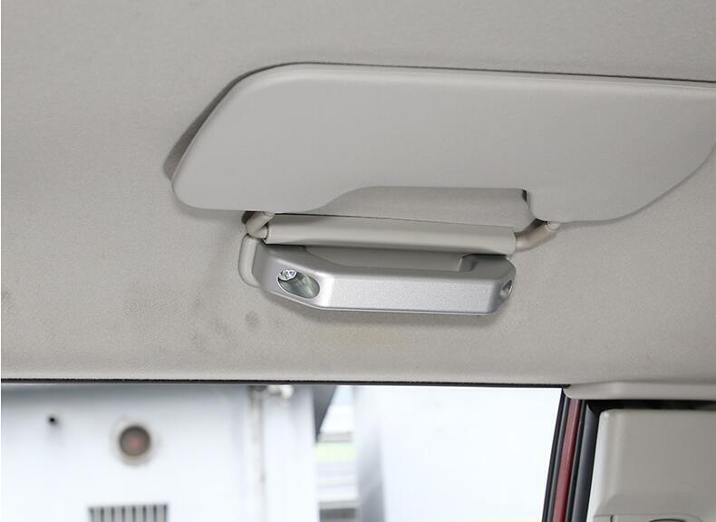 Silver Aluminum Interior Roof Handle Cover Trim for Toyota FJ Cruiser 2007-2021