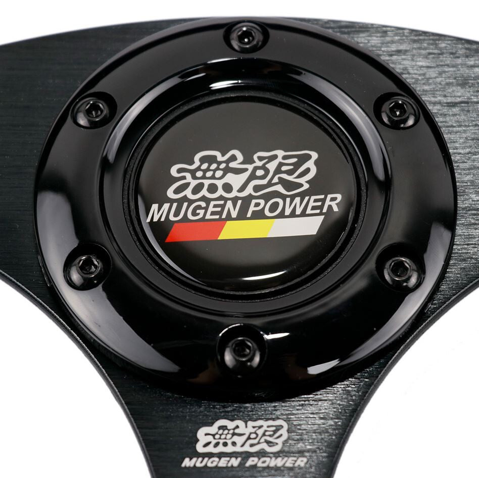 Car sports steering wheel horn button Mugen black suede 14-inch for Honda for Acura