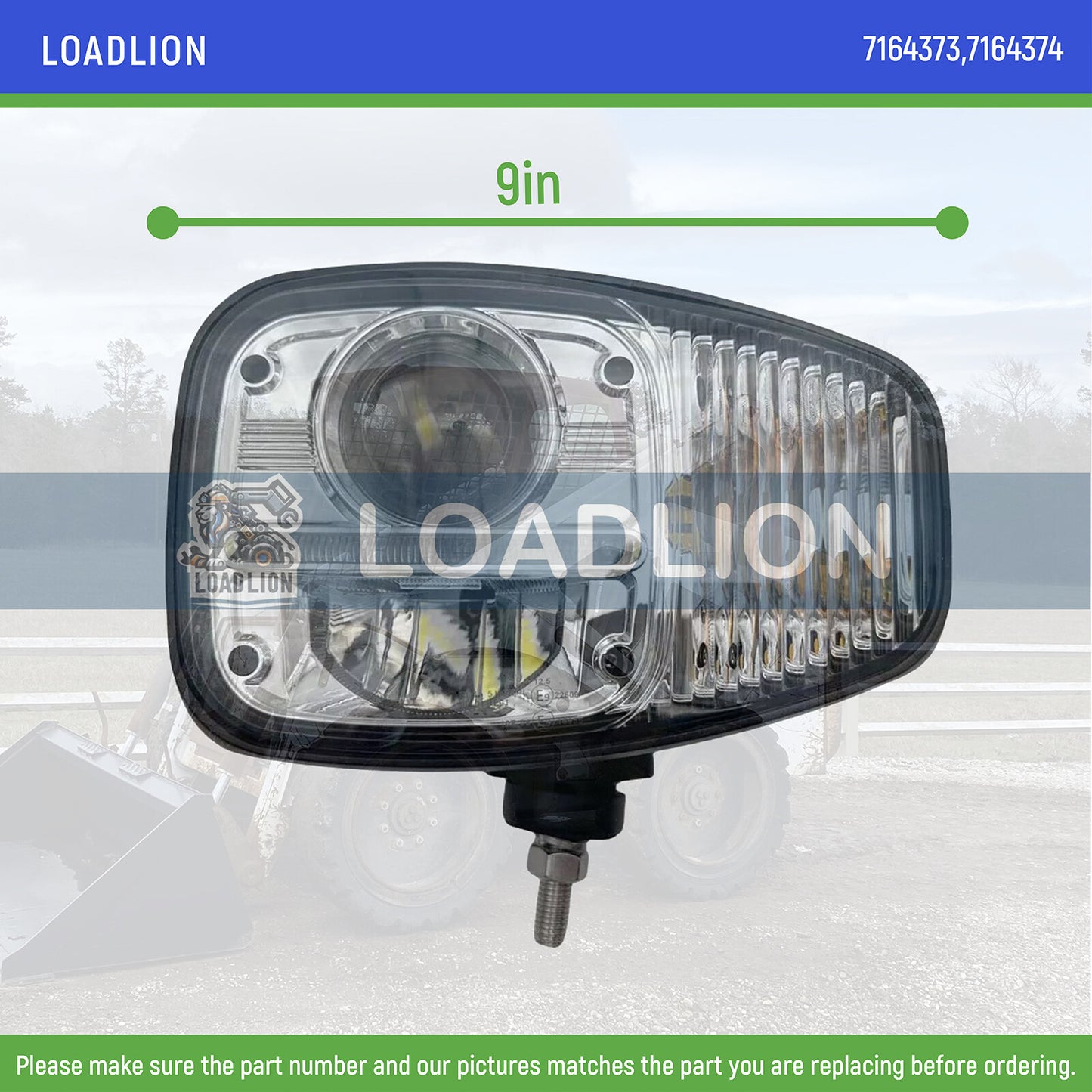 Right Left LED Headlight Assembly 7164373 7164374 For Bobcat T2250 T2556 V518