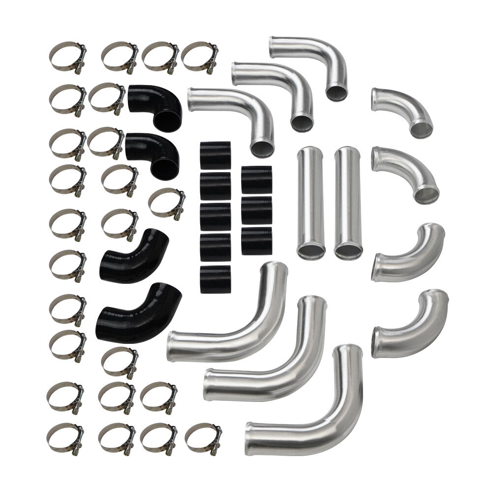 12pcs 2.5 2.5inch DIY Intercooler Tube Piping PipeSilicone Coupler Clamp Kit