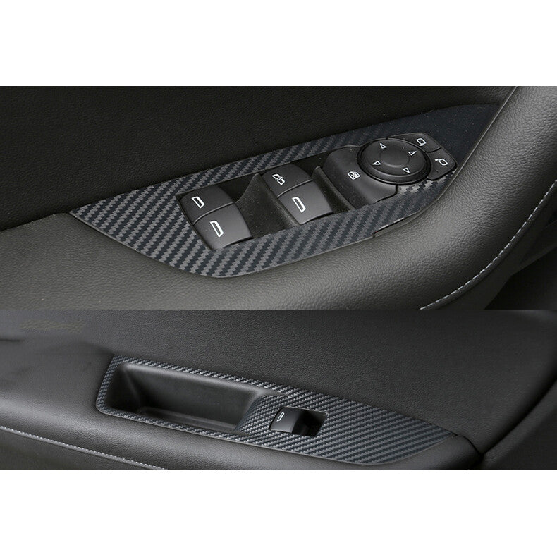 for Chevy Blazer 2019-2022 Carbon Fiber Car Window Lift Panel Switch Cover Trim